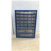Image 4 : Pair of Blue Metal Multi-Drawer Small Parts Organizer Cabinets with Clear Plastic Drawers (1 Drawer