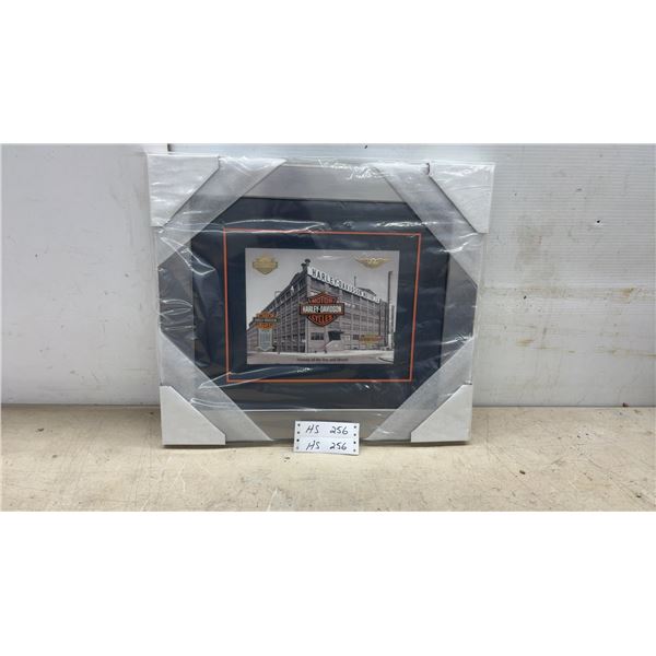 Harley-Davidson History of the Bar and Shield Limited Edition Framed Print #971/2007. 17 1/2 x 20"