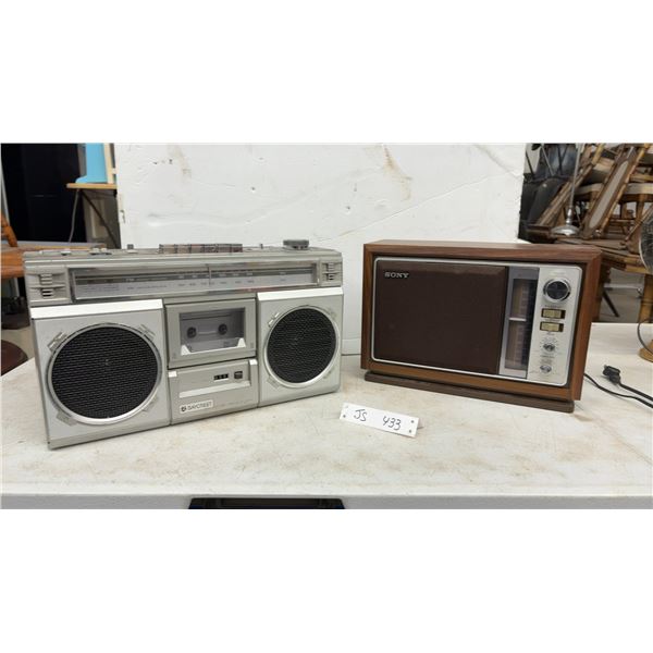 Baycrest Portable Stereo Radio Cassette Recorder, No Power Cord & Sony TFM-9300W FM/AM Tabletop