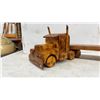 Image 4 : Handcrafted Wooden Semi-Truck with Integrated Cribbage Board Trailer