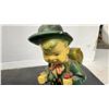 Image 5 : Pair of Vintage Devon Ware: Boy Traveler Figurines with Walking Sticks, Tallest 7 1/2"