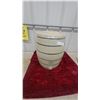 Image 1 : Medalta Potteries Ltd. Stoneware Water Cooler 5galwith Lid, Blue Stripe, Medicine Hat Alberta