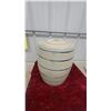 Image 4 : Medalta Potteries Ltd. Stoneware Water Cooler 5galwith Lid, Blue Stripe, Medicine Hat Alberta