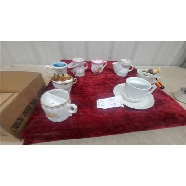 Assorted Vintage Porcelain Shaving Mugs Mustache Cup with Brush
