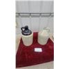 Image 1 : Two-Tone Brown and Natural Salt Glaze Stoneware Jugs
