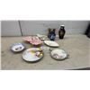Image 1 : Noritake Hand-Painted Porcelain Plates, Vases, Pink Butterfly Dish, and More