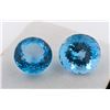 Image 1 : 41.64 Ct Certified Royal Blue Topaz Gemstone Pair ($10,500 Appraisal)