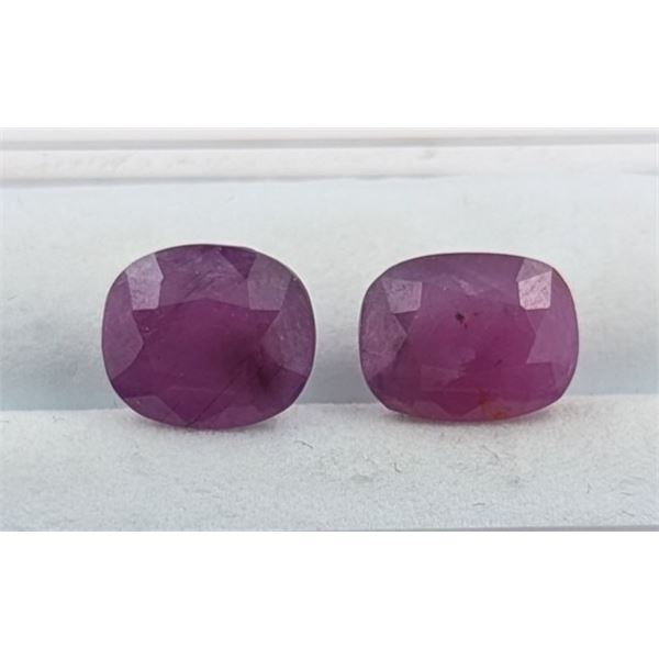 6.05 Ct Certified Untreated Ruby Gemstone Pair ($7,260 Appraisal)