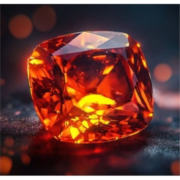5.7 Ct Certified Spessartite Garnet Gemstone ($5,700 Appraisal)