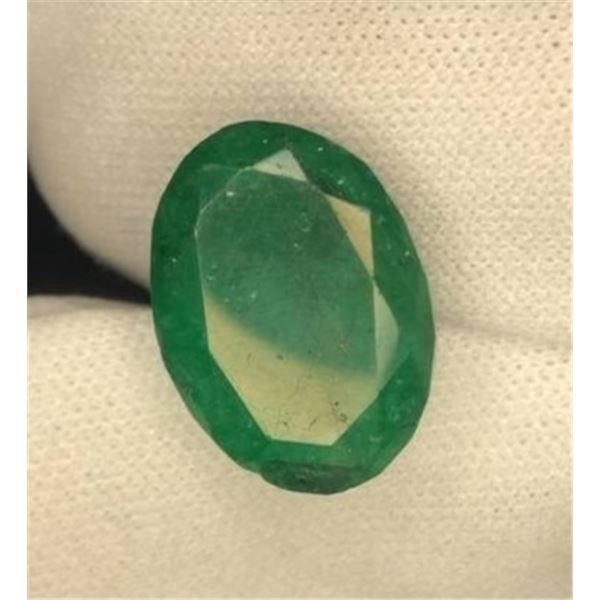 15.85 Ct Certified Green Emerald Gemstone ($19,180 Appraisal)