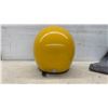 Image 3 : Cacem Open-Face Motorcycle Helmet in Yellow with Clear Visor