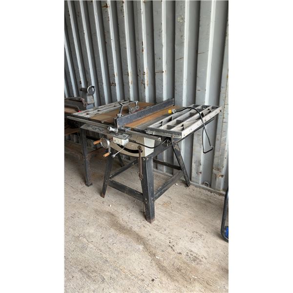 Craftsman 12" Table Saw with Miter Gauge and Cast Iron Extension Wings on Steel Stand