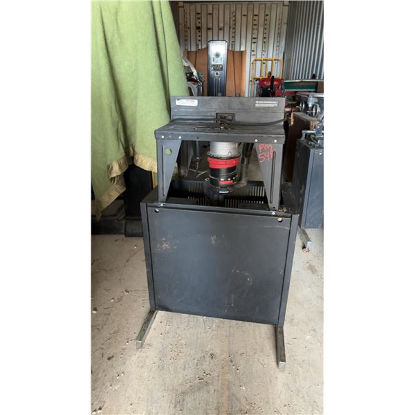 Craftsman Router Table with Mounted Router and Metal Stand