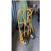Image 3 : Yellow Steel Two-Wheel Hand Truck with Pneumatic Tires