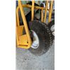 Image 4 : Yellow Steel Two-Wheel Hand Truck with Pneumatic Tires