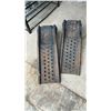 Image 1 : Pair of Heavy-Duty Steel Vehicle Service Ramps with Perforated Tire Grip Surface