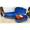Image 1 : Husqvarna 55 Gas-Powered Chainsaw with Blue Plastic Carrying Case