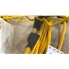 Image 4 : Construction String Light Set with Yellow Wire Cage Guards and LED Bulbs