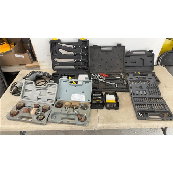 Maximum Corded Drill, Knife Set, Socket Set, Sanding Drum Kit, Drill Bit Sets, and More