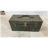 Image 7 : Large Lot of Assorted Sockets, Extensions, and Adapters in Green Metal Cantilever Toolbox