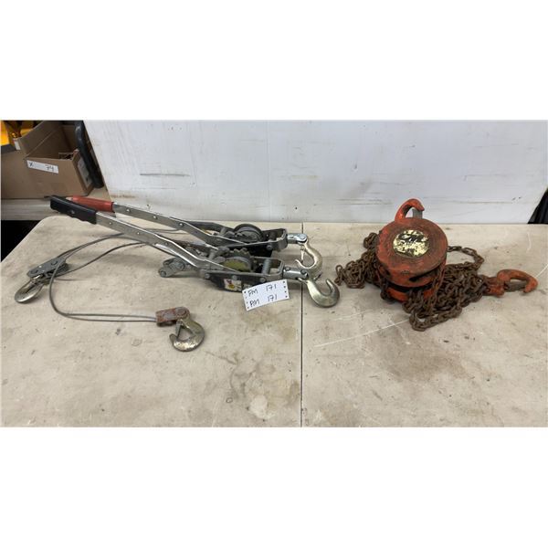 CM Series 622 1-Ton Chain Hoist and Heavy-Duty Cable Pullers and More