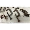 Image 2 : Assorted C-Clamps Including Mastercraft 4", Vise, Level, Socket Set, and More
