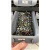 Image 5 : Metal Storage Bin Rack with 30 Grey Bins and Assorted Nuts, Bolts, Washers, and More 44-1/