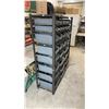 Image 6 : Metal Storage Bin Rack with 30 Grey Bins and Assorted Nuts, Bolts, Washers, and More 44-1/