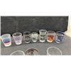 Image 5 : Collection of Souvenir Shot Glasses Including Hard Rock Cafe, Kansas, Montana, and More