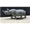 Image 5 : Dixie Queen Plug Cut Tobacco Replica Tin by Bristol Ware and Rhinoceros Figurine, 6 x 12"
