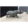 Image 6 : Dixie Queen Plug Cut Tobacco Replica Tin by Bristol Ware and Rhinoceros Figurine, 6 x 12"