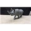 Image 7 : Dixie Queen Plug Cut Tobacco Replica Tin by Bristol Ware and Rhinoceros Figurine, 6 x 12"