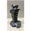 Image 2 : Two Soapstone Sculptures Including T. Jakes 1995 Abstract, 6 1/2" H and Inuit Animal Carving, 15" H
