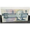 Image 3 : 1986 Bank of Canada Five Dollar Banknote, Birds of Canada Series, Serial FOS7153467