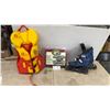 Image 1 : Outbound Child Life Vest, Victory Garden 8-Way Turret Sprinkler, and CCM Inline Skates