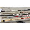 Image 2 : Four Left Hockey Sticks & Goalie Stick, Sher-Wood 3300, Easton Reflex, Sher-Wood 7000, Fischer GX7