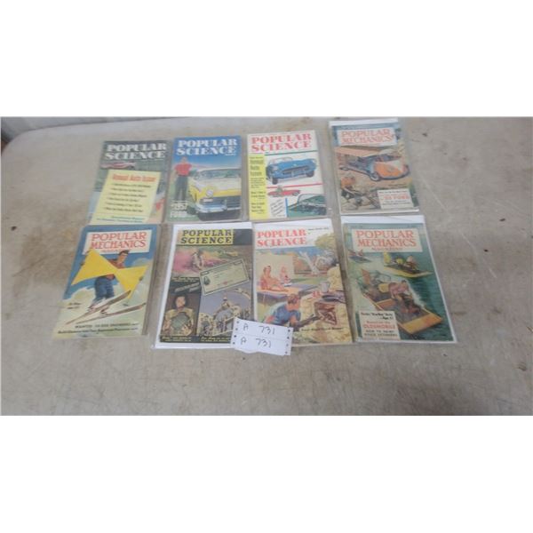 Collection of Vintage Popular Science and Popular Mechanics Magazines, 1955-1958 and More