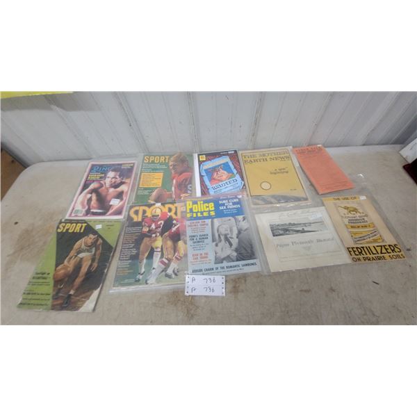 Collection of Vintage Magazines Including The Ring, Sport, Police Files, and More