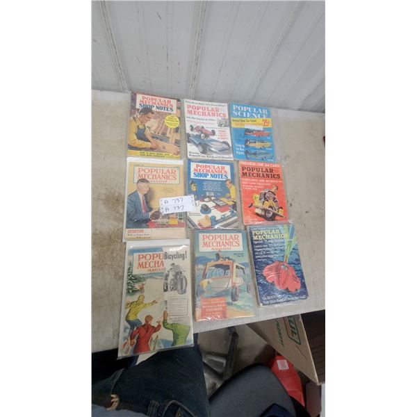 Collection of Vintage Popular Mechanics and Popular Science Magazines, 1950s-1960s