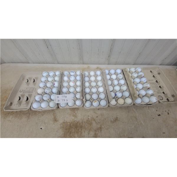 Assorted Golf Balls: Callaway, Titleist, TaylorMade, Wilson, Top Flite, Bridgestone, 90x