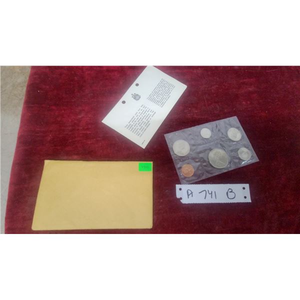 1968 Royal Canadian Mint Uncirculated Six-Coin Specimen Set with Envelope