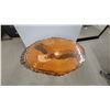 Image 2 : Handcrafted Rustic Live-Edge Wood Slab Accent Table with Bald Eagle Epoxy Top 18 x 23 x 15"