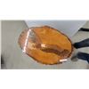 Image 5 : Handcrafted Rustic Live-Edge Wood Slab Accent Table with Bald Eagle Epoxy Top 18 x 23 x 15"