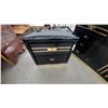 Image 10 : Black Lacquer and Gold Trim Bedroom Set with Dresser63 x 30 x 16.6", Mirror, 45 x 36" Chest
