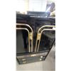 Image 7 : Black Lacquer and Gold Trim Bedroom Set with Dresser63 x 30 x 16.6", Mirror, 45 x 36" Chest