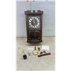Image 1 : 31-Day Pendulum Wall Clock with Key, Pendulum, Chime Rods, Needs Some TLC