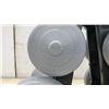 Image 4 : Gray Plastic-Coated Dumbbell Set with Three Pairs and Black Plastic Storage Rack