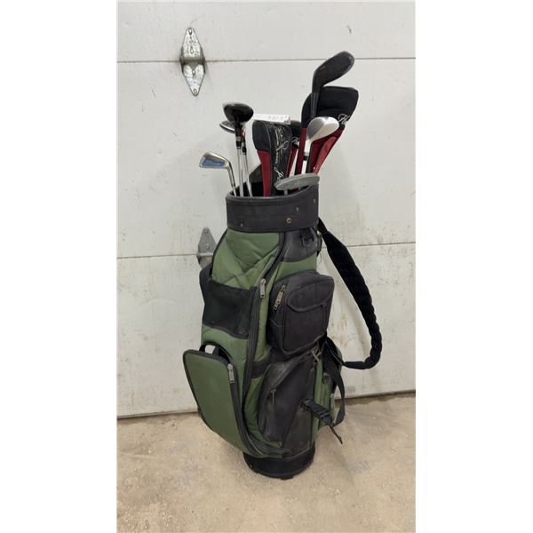 Golf Bag with Spalding VR Signature Hybrids, Nike VR, Fazer Putter, and More