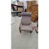 Image 2 : Pair of IKEA Poäng Armchairs with Medium Brown Bentwood Frames and Taupe Fabric Cushions