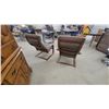 Image 7 : Pair of IKEA Poäng Armchairs with Medium Brown Bentwood Frames and Taupe Fabric Cushions